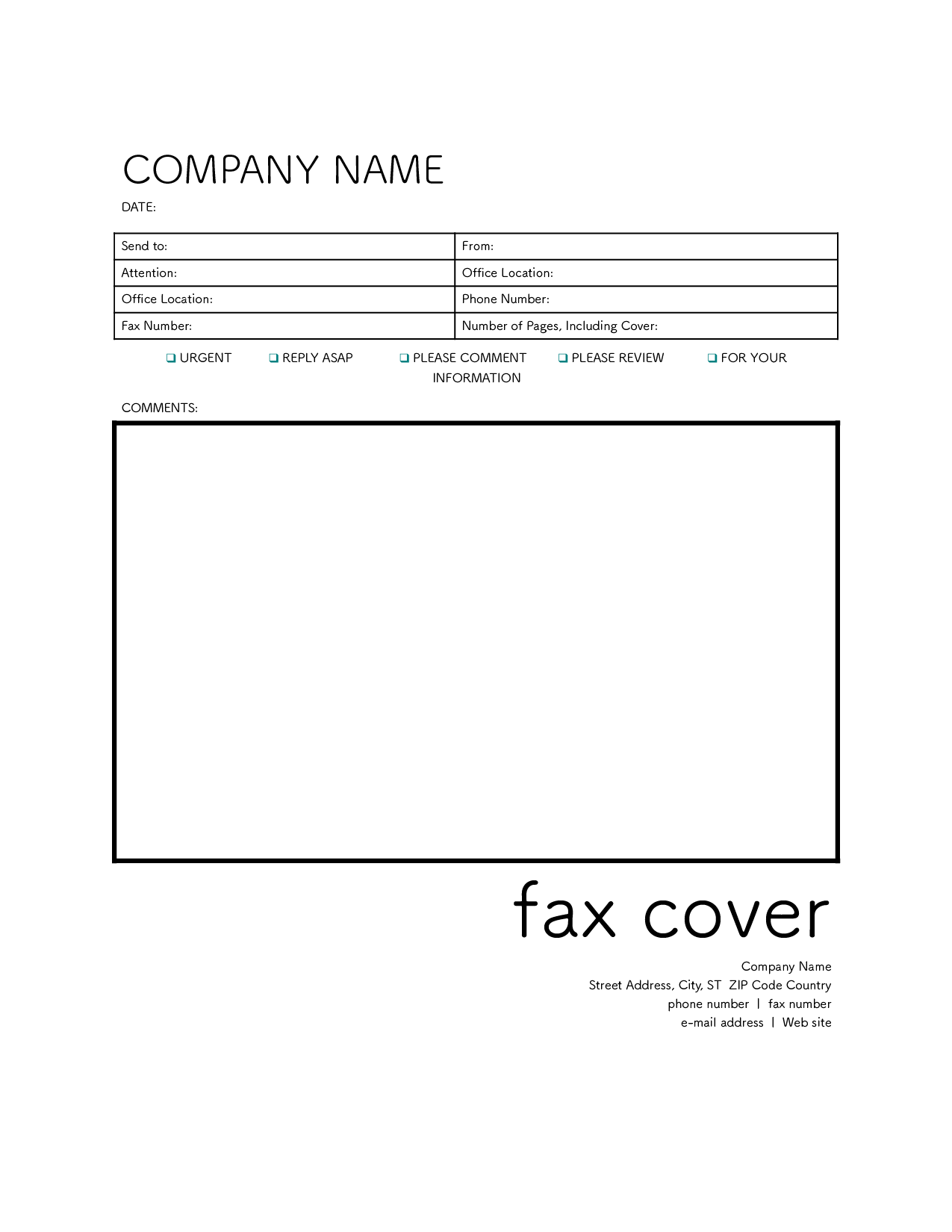 Fax Cover ファックス送付状 英語 のテンプレート おしゃれ ワード ページズ 無料 テンプレート Mac Windows ひな形ジャーナル