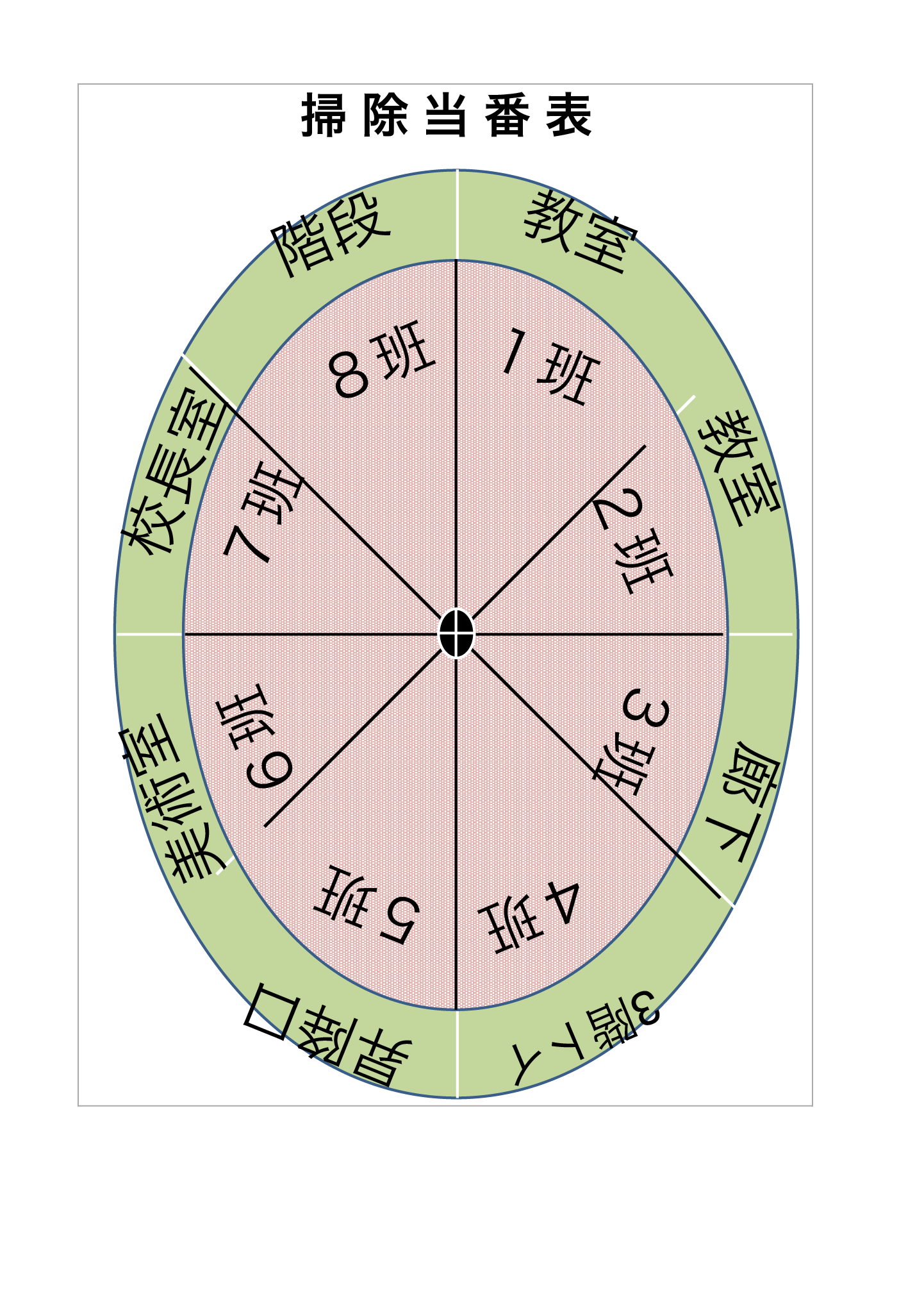 掃除当番表_円グラフ（エクセル・ナンバーズ）